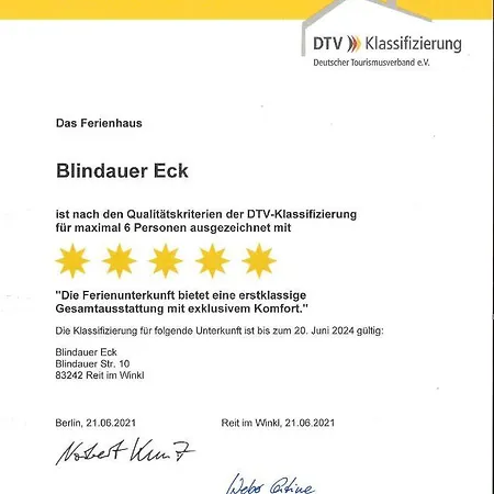 Haus Blindauer Eck Дом отдыха